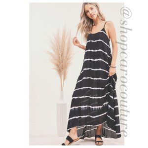 Tie Dye Stripe Maxi Dress